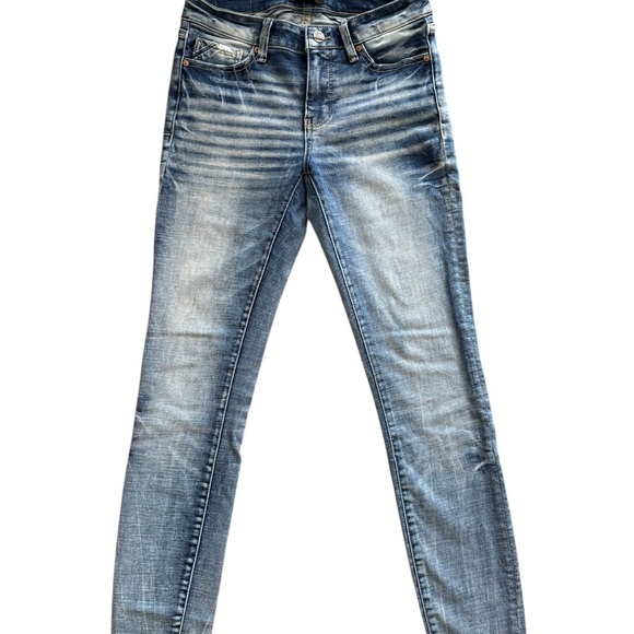 BUCKLE BLACK Women’s Blue Denim Jeans, fit #53 skinny 26x32 size 4 to 6, EUC - Picture 2 of 7
